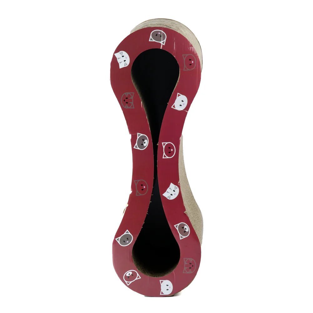 Trixie Mimi Wave Scratching Board for Cats (Wine Red)