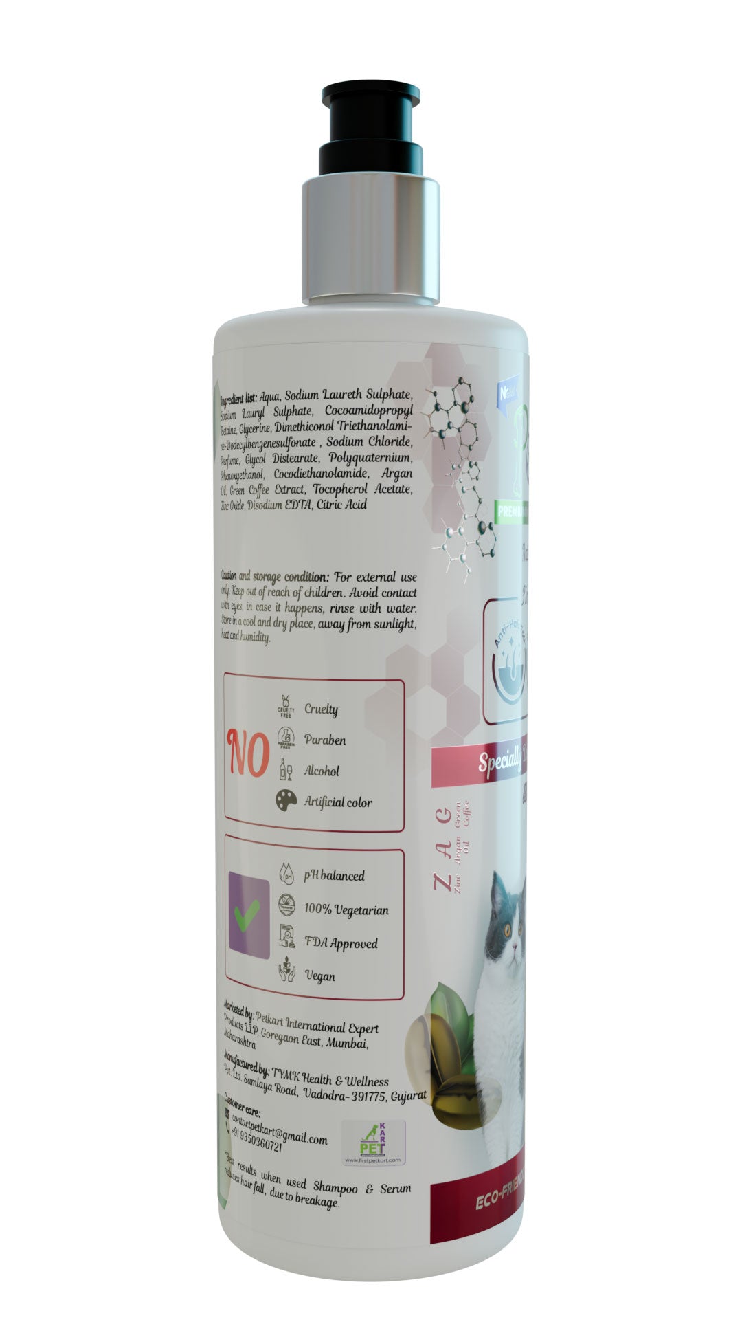 Pooch Premium Nourishing Shampoo for female Dogs|Cats| Designed in Dubai| Naturally Sci-Fi 3 in 1| All breeds |400ml