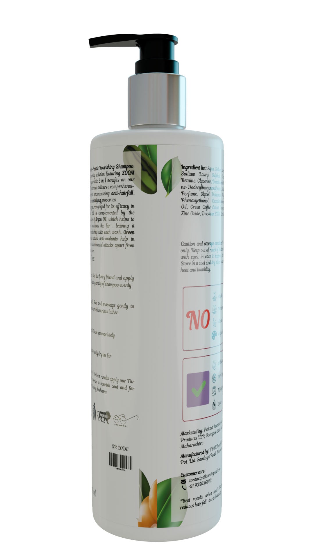 Pooch Premium Nourishing Shampoo for female Dogs|Cats| Designed in Dubai| Naturally Sci-Fi 3 in 1| All breeds |400ml