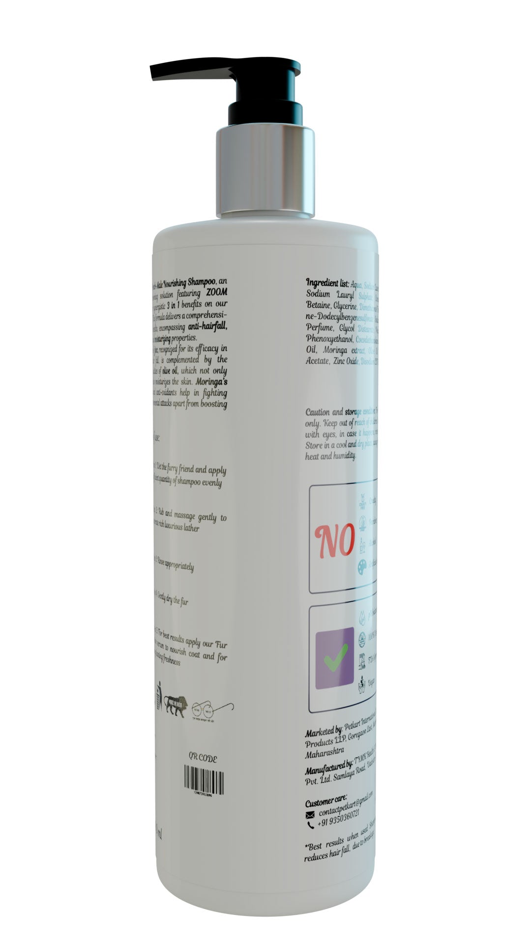 Pooch Premium Refreshing Shampoo for Male Dogs|Cats| Naturally Sci-Fi 3 in 1 | 400ml| ZOOM Tech|ALL Breeds