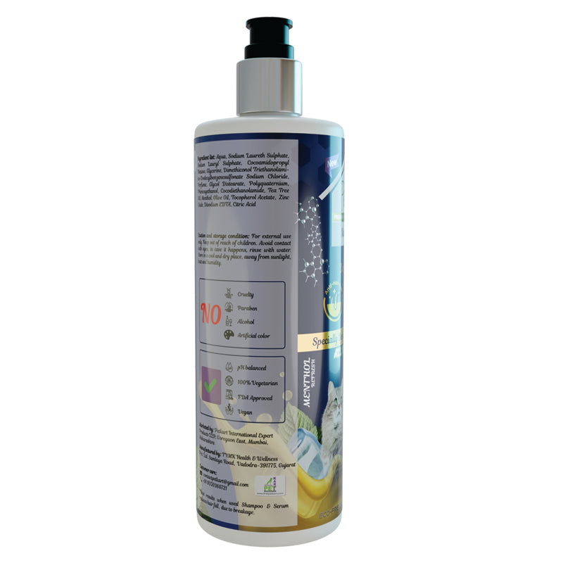 Premium Refreshing Shampoo for Male Dogs|Cats| 400ml| Designed in Dubai| Naturally Sci-Fi 3 in 1| All breeds