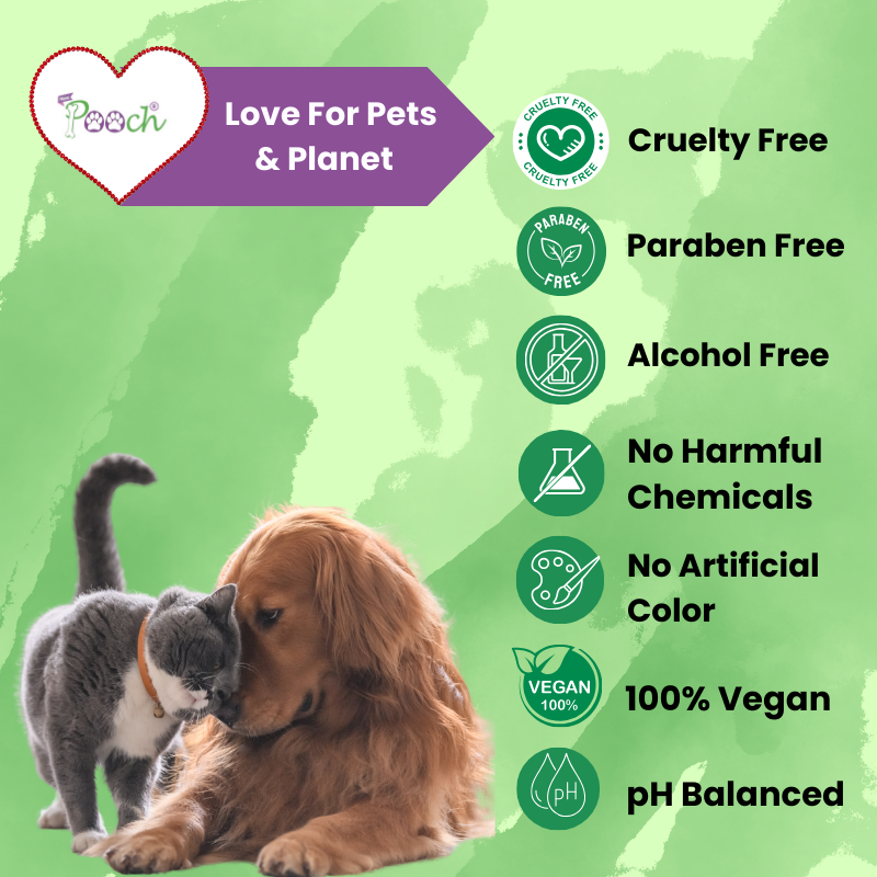 Pooch Premium Nourishing Shampoo for female Dogs|Cats| Designed in Dubai| Naturally Sci-Fi 3 in 1| All breeds |400ml