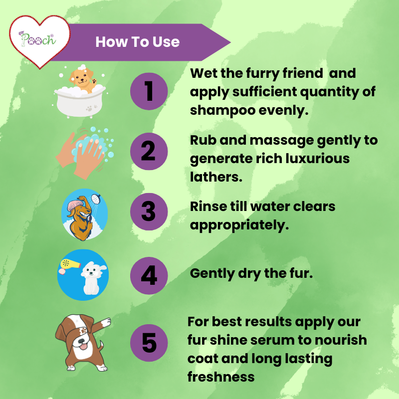 Pooch Premium Nourishing Shampoo for female Dogs|Cats| Designed in Dubai| Naturally Sci-Fi 3 in 1| All breeds |400ml