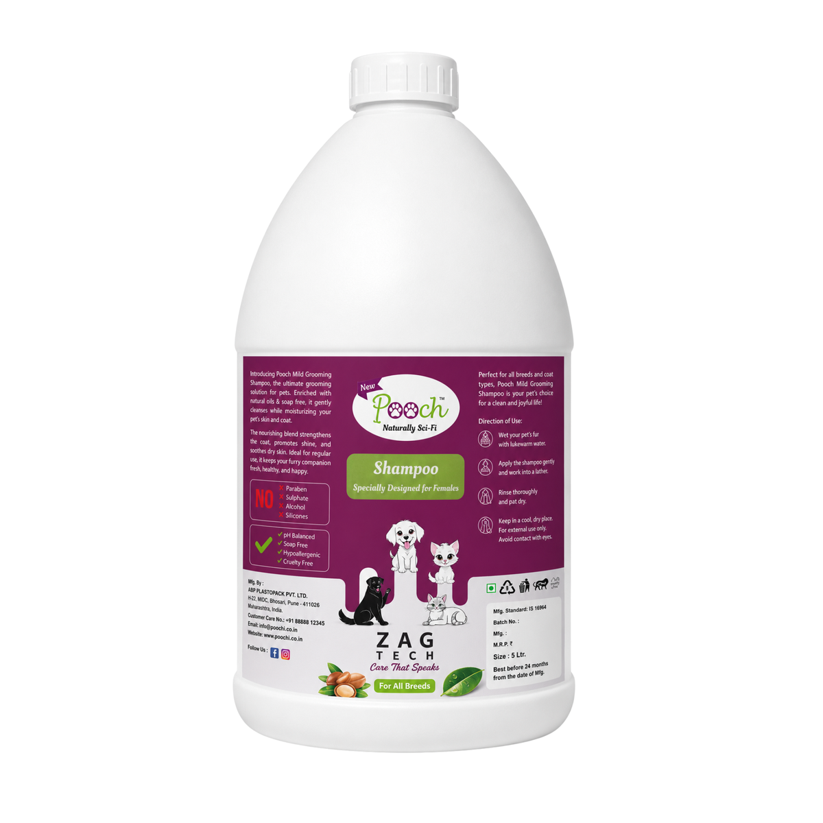 Pooch Nourishing Female Shampoo - 5L